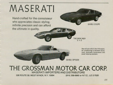 1972 Maserati Ghibli Coupe Spyder New Indy 2+ 2 Hand Crafted Original Print Ad picture