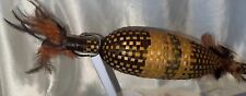 VTG Indian Rattle Dance Medicine Stick, S America MACU?, 20” 1960-80 Gourd Woven picture