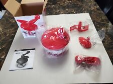 TUPPERWARE QUICK CHEF Red Food Processor Chopper Mixer Whisk 4 Cups 40-3089 NIB picture