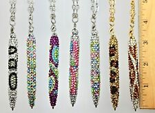 Crystallized Pen w/ Swarovski Crystals Mini Wearable Pen Necklace Chain  picture