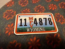 Wyoming MPV license plate MINT ATV / Motorcycle picture