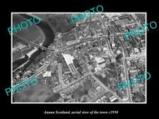 OLD LARGE HISTORIC PHOTO OF ANNAN SCOTLAND AERIAL VIEW OF THE TOWN c1950 1 picture