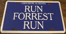 Run Forrest Gump Run Booster License Plate Green Bow Alabama picture