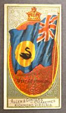 1888 N10 WEST AUSTRALI Flags of All Nations 2nd Ser. Allen & Ginter tobacco card picture