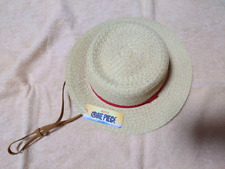 ONE PIECE Netflix Official Luffy Cosplay Straw Bucket Hat With Chin Rope Used picture