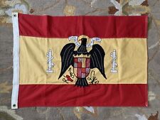 Mid 1900s Large Spanish Fascist Flag Spain Eagle Spain Cotton Sewn Painted picture