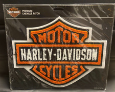 BRAND NEW HARLEY LOGO PREMIUM CHENILLE PATCH SEW ON 11.5X9 INCH picture