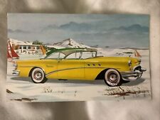 1955 BUICK 46-R SPECIAL RIVIERA Postcard Yellow & Green Car Advertising Unused picture