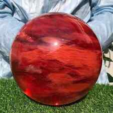 16.5 LB Red Smelting Stone Quartz Sphere Crystal Ball Mineral Specimen Healing picture