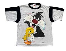 VTG Looney Tunes Tweety Bird Sylvester Single Stitch Made In USA T-shirt Medium picture