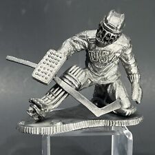 VINTAGE 1987 Michael Ricker USA Olympic Hockey Player Pewter Sculpture Goalie picture