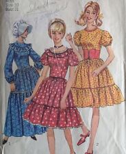 Vtg 60s Simplicity 6832 Sewing Pattern Square Dance Gypsy Costume Barmaid  Dress picture