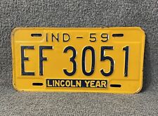 NICE 1959 Indiana  License Plate Tag picture