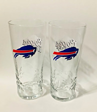 Buffalo Bills Coors Light 16 oz Beer Beverage Drinking Glasses Pair of Two 2 NEW picture