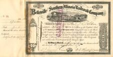 Belleville and Southern Illinois Railroad Co. issued to Samuel J. Tilden - Autog picture