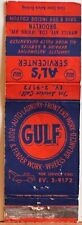 Al's Servicenter Brooklyn NY New York Gulf Oil Auto Repairs Matchbook Cover picture