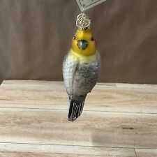 Old World Christmas Cockatiel Tree Ornament Glass Hanging Bird Cockatoo picture