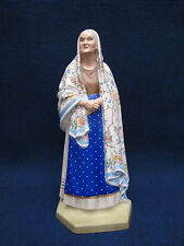Ceramic statue Lenci older Lady in typical dress signed & impressed marks, label picture
