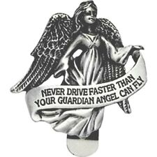 Never Drive Faster than Guardian Angel Can Fly Metal Auto Visor Clip NEW picture