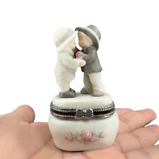 KIM ANDERSON Trinket HINGED BOX A ROSE FOR A KISS 1997 Ceramic Enesco Vintage picture