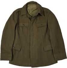 Small - Romanian Army Wool Field Coat Jacket Green Vintage Cold Weather Uniform picture