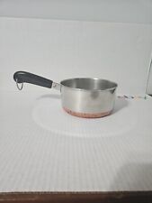 VNT Revere Ware 1 Quart Sauce Pan Pot Copper Clad Bottom Only. Good Condition  picture