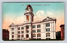 Sacramento CA-California, New City Hall, Antique, Vintage Souvenir Postcard picture