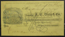 A C Dietz & Co San Francisco 1875  Paper Bill Payable in Gold Coin   EPH201 picture