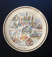 Vintage State of Ohio Collectible Souvenir Plate 7 1/4