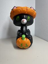 Vintage Inflatable Black Cat  Pumpkin & Halloween Hat  Blow Up 13