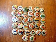 32 Antique 1917 Shefield Select Dairy Rochester NY World Flag Pinback Buttons picture