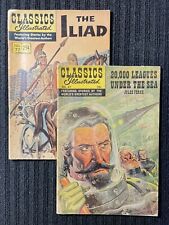 Classics Illustrated #47,77. 20,000 Leagues & The Iliad Painted Covers picture