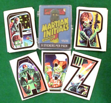 2023 Mars Attacks Martian Initials COMPLETE 26 Sticker Set w/wrapper and case picture
