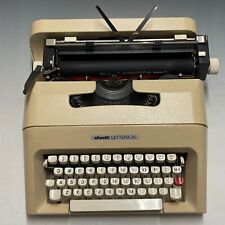 olivetti LETTERA 35 Portable Manual Typewriter MARIO BELLINI wHard Case Vintage picture