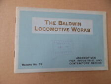 1914 Baldwin Locomotive Works Catalog Record 78 Industrial Contractors Antique  picture