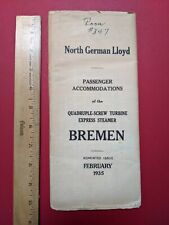 North German Lloyd - Passenger Accommodations - Deck Plan - SS BREMEN - 1935 picture