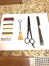 Vintage WECK HAIR SHAPER  Straight RAZOR/Box of Blades - Thinit Scissors & Brush picture