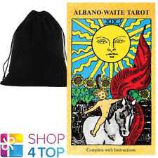 ALBANO WAITE TAROT DECK CARDS ESOTERIC TELLING US GAMES SYSTEMS WITH VELVET BAG picture
