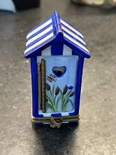 Limoges France Double Hinged Beach Cabana Sand Reeds Seal Fish Box picture