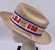 LBJ for the USA Planar Merino Felt Campaign Cowboy Hat - Size 7 - Lyndon Johnson picture