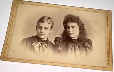 Rare Antique ID'd American Brother & Sister Sadie & George Miles CT CDV Photo picture