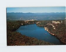 Postcard Aerial View of Lake Minnewaska Mountain houses New York USA picture