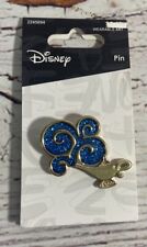 Aladdin Genie Lamp Disney Pin Wearable Art Glitter Blue And Gold Tones picture