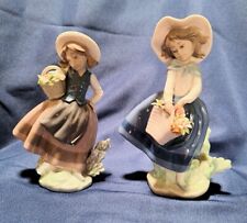 2 Lladro Flower Girls:  Sweet Scent #5221 and Pretty Pickings #5222 Vintage  picture