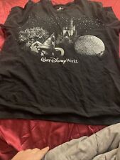 Womens Sparkle XL Walt Disney World Tower of Terror Castle Black T-Shirt Stars picture