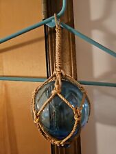 Glass Fishing Floats Blue Japanese Glass Floats  Nautical Rope Ball   picture