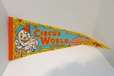 Vintage Ringling Brothers And Barnum Bailey Circus World 30” Pennant 1983 Clowns picture