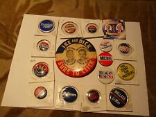 VTG IKE Nixon LBJ Goldwater Wallace McGovern Campaign Button Pins Lot Of 16 picture