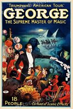 “George - The Supreme Master of Magic” 1920s Vintage Style Poster - 16x24 picture