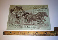 Antique Victorian Advertising Perfection Buckwheat Breakfast Flour Trade Card picture